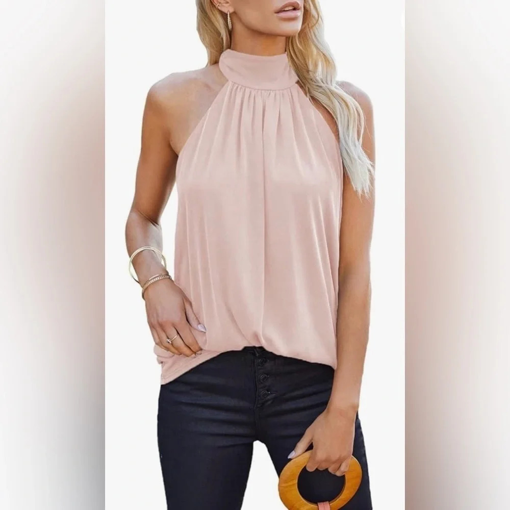 1.4.3. Story by Line Up Pink Halter Blouse